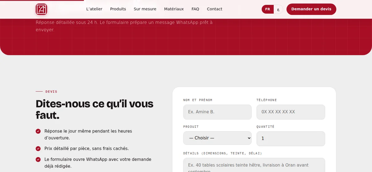 Capture du site Aouidet Mobilier, image 5