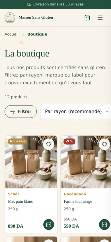 Capture du site Maison Sans Gluten, image 6